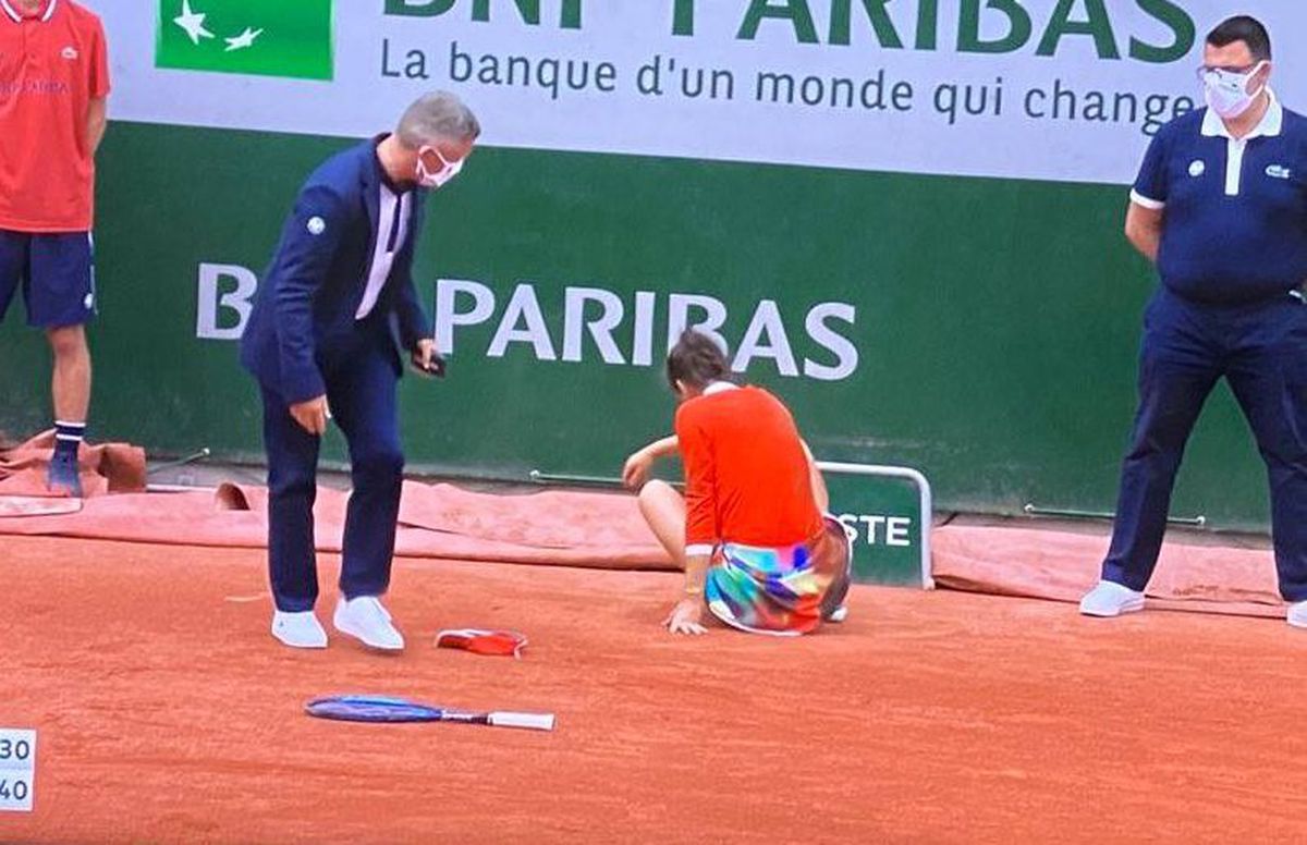 FOTO Sorana Cîrstea, accidentare Roland Garros 04.06.2021