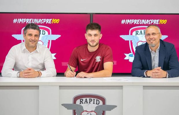 Fundașul transferat de Rapid a vorbit despre echipa pe care o simpatiza: „De mic mă întreabă tata: «Tu cu cine ții?»”