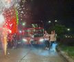 Ultrașii au oprit autocarul lui Dinamo în drumul spre București pentru a sărbători promovarea
