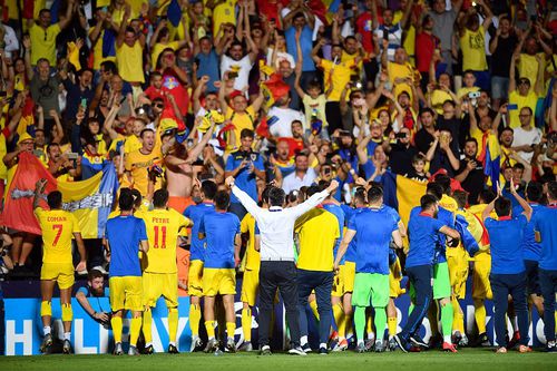 Jucătorii României U21, după meciul cu Franța de la EURO 2019. Sursă foto. Imago