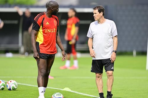 Romelu Lukaku și selecționerul Rudi Garcia/ Foto: Imago
