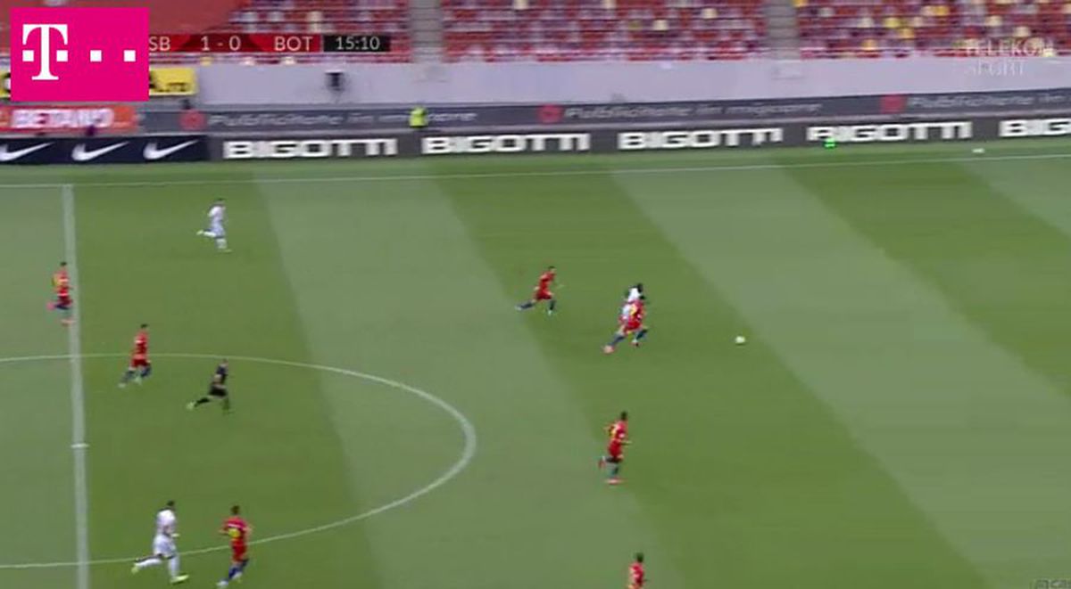 FCSB - BOTOȘANI.  Iulian Cristea, eliminat în debutul partidei!