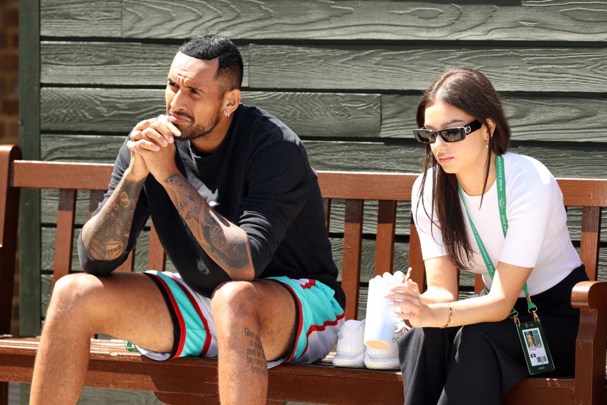 Nick Kyrgios și Costeen Hatzi, la Wimbledon 2022