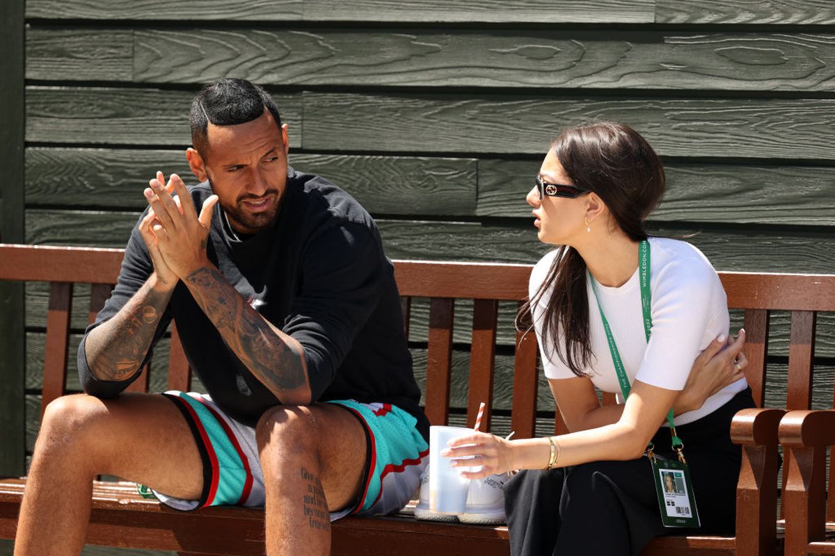 Nick Kyrgios și Costeen Hatzi, la Wimbledon 2022