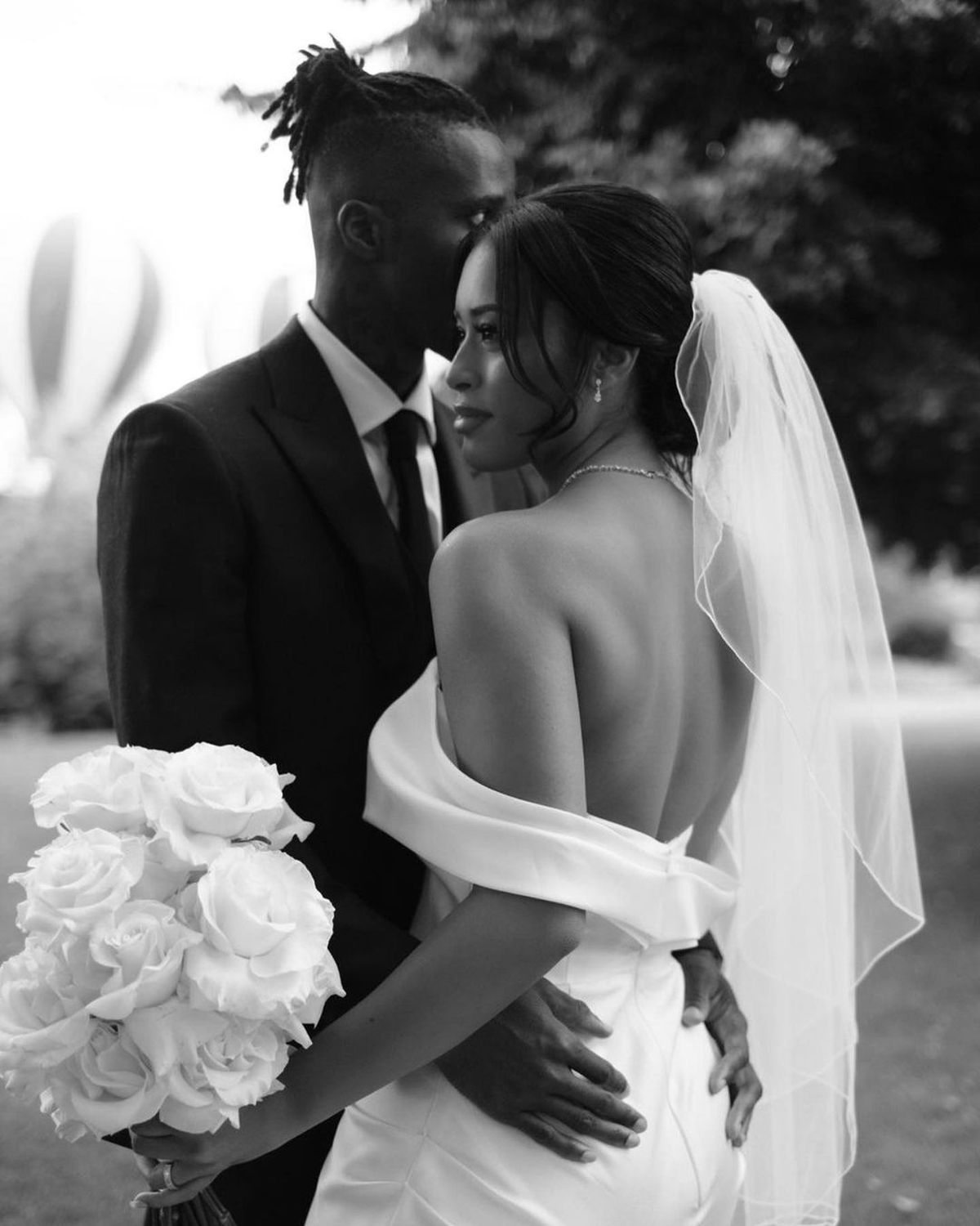 Wilfried Zaha s-a căsătorit cu iubita lui, Paige Bannister. Foto: Instagram