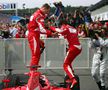 Michael Schumacher și coechipierul de la Ferrari, Felipe Massa, în 2006, învingători pe Hockenheimring. Foto: Imago Images