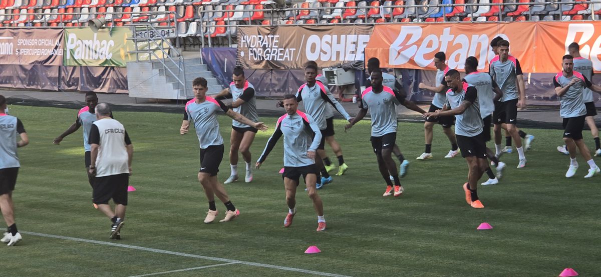 CFR Cluj, DECIMATĂ înaintea Supercupei cu FCSB: cinci absenți importanți + ce l-a șocat pe Dan Petrescu la stadionul „Steaua”