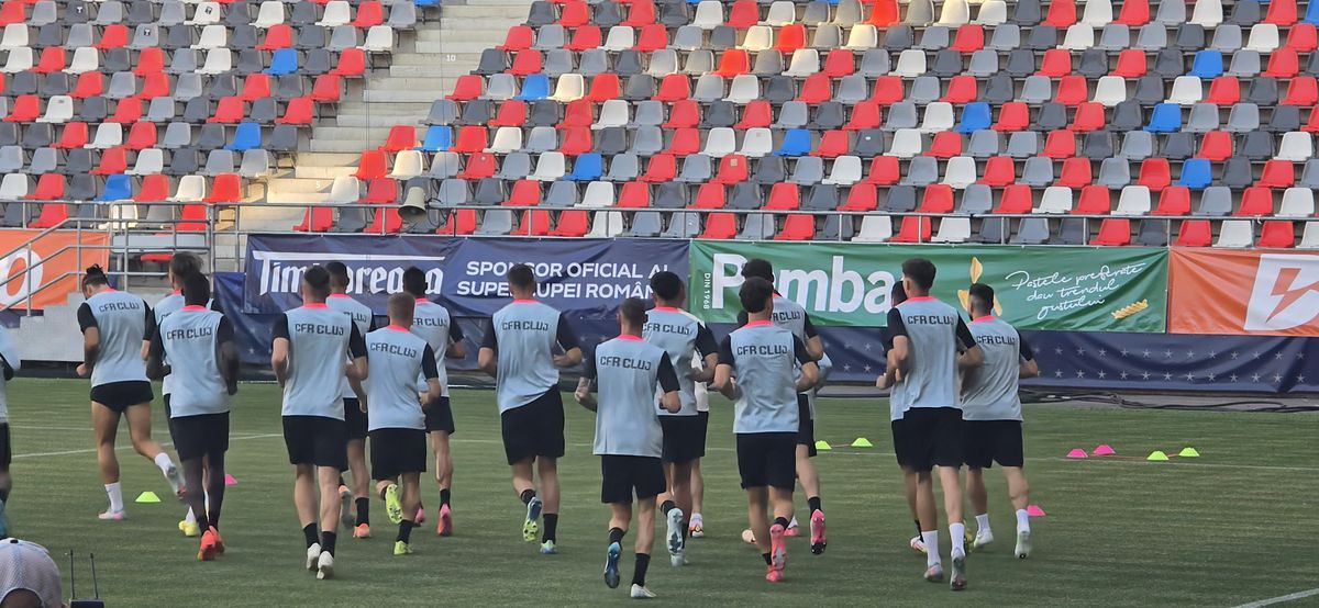 CFR Cluj, DECIMATĂ înaintea Supercupei cu FCSB: cinci absenți importanți + ce l-a șocat pe Dan Petrescu la stadionul „Steaua”