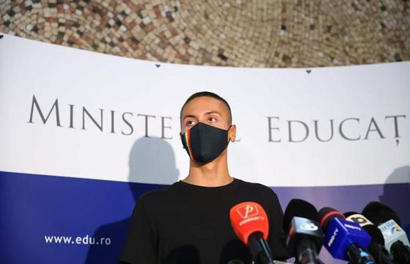 David Popovici, la întâlnirea cu ministrul Educației: „Sunt într-un fel de cotitură, trebuie să decid dacă rămân în România sau SUA”