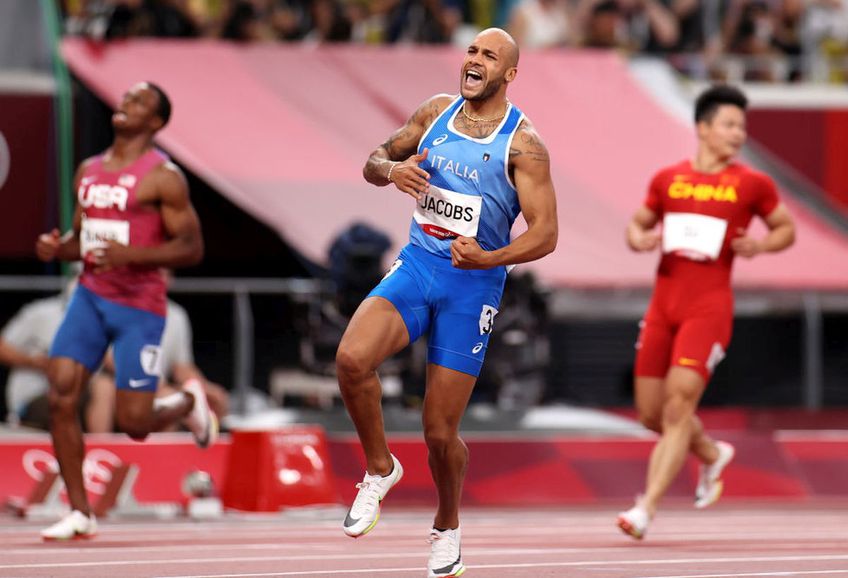 Jamaicanul Usain Bolt (34 de ani), deținătorul recordului mondial în proba de 100m, contestă titlul olimpic cucerit de italianul Marcell Jacobs (26 de ani).