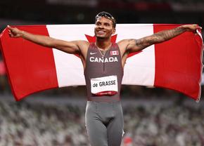Andre de Grasse, noul campion olimpic la 200 de metri » Dezlănțuit după ce a scăpat de Usain Bolt