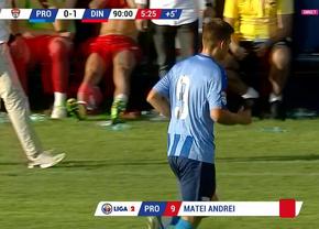 Gest golănesc în Progresul - Dinamo » Și-a scuipat adversarul și a fost eliminat!