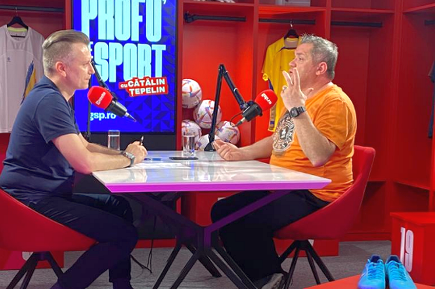Cătălin Țepelin, redactorul-șef GSP, și Cătălin Oprișan la „Profu' de Sport”
