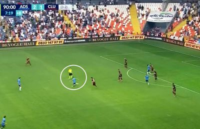 O fază din Adana Demirspor - CFR Cluj a ajuns VIRALĂ! Trei milioane de vizualizări: „Asta e artă!”