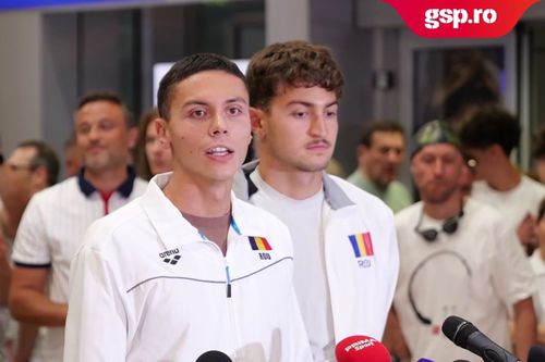 David Popovici, declarații la Aeroportul Otopeni