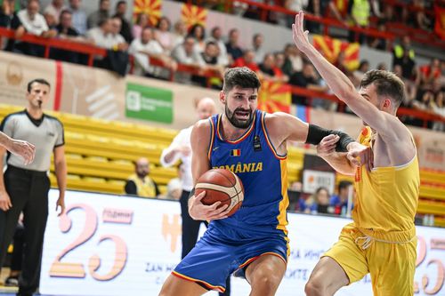 România, victorie în fața Macedoniei de Nord/Foto: fiba.basketball