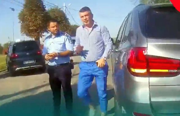 VIDEO Scandalos! » Lucian Rădulescu, președinte la Sportul Snagov, a fost prins băut la volan și amenință un polițist, într-un filmuleț postat de Marian Godină