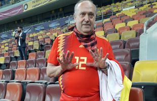 ROMÂNIA - SPANIA // FOTO EXCLUSIV Legendarul Manolo «el del Bombo», apariție de senzație pe Arena Națională: „Suntem apropiați, dar batem cu 2-1”