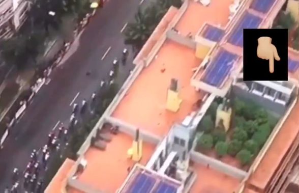 VIDEO Aiuritor! Ce a surprins elicopterul care filma Turul Spaniei pe acoperișul unei clădiri!