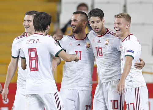 Dominik Szoboszlai, nr. 10, a înscris un gol superb din lovitură liberă. Și Ungaria a învins Turcia, 1-0. Foto: Reuters