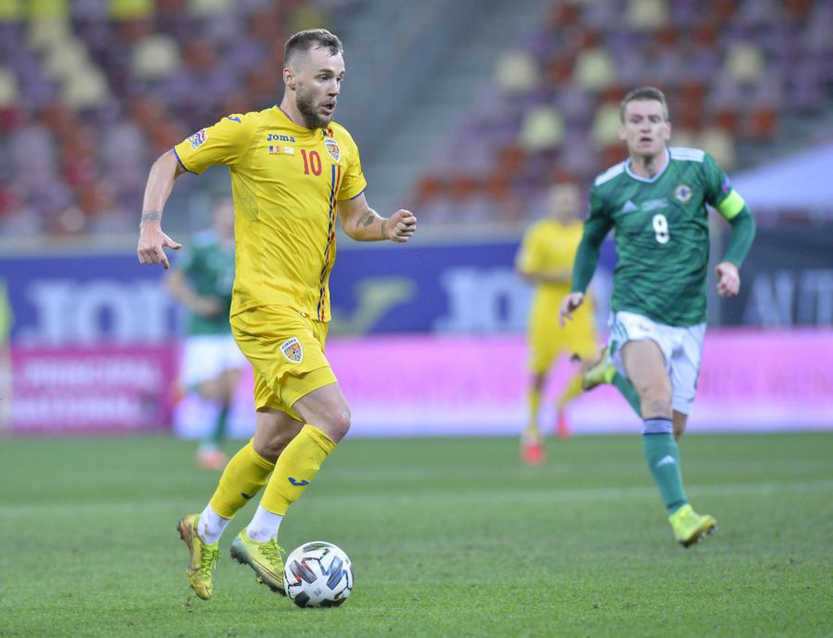 ROMÂNIA - IRLANDA DE NORD 1-1 » Tricolorii au luat gol pe final, în superioritate numerică. Clasamentul după prima rundă