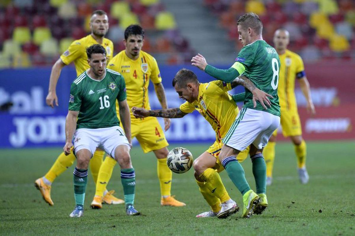 ROMÂNIA - IRLANDA DE NORD 1-1. Note GSP: Pușcaș, cel mai bun! Nistor și Ianis Hagi, dezamăgitori
