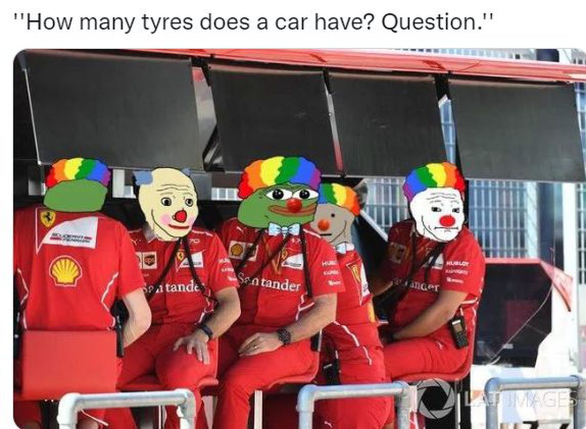 Val de meme necruțătoare după ce mecanicii Ferrari au ieșit cu 3 roți în loc de 4 la oprirea lui Carlos Sainz