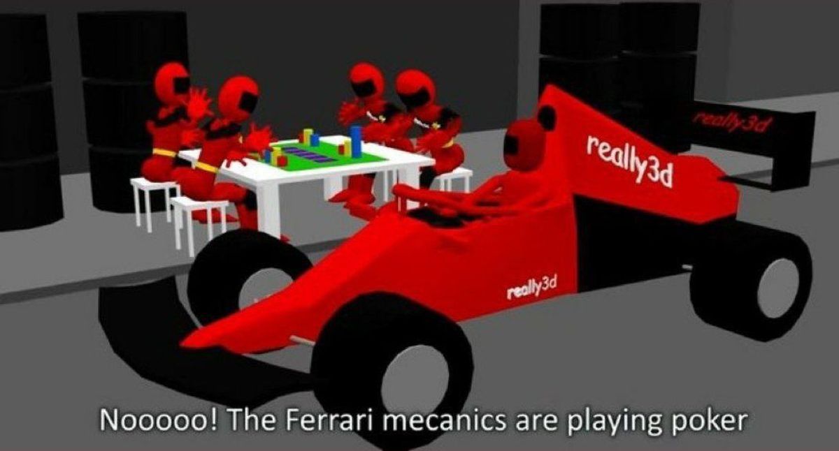 Val de meme necruțătoare după ce mecanicii Ferrari au ieșit cu 3 roți în loc de 4 la oprirea lui Carlos Sainz