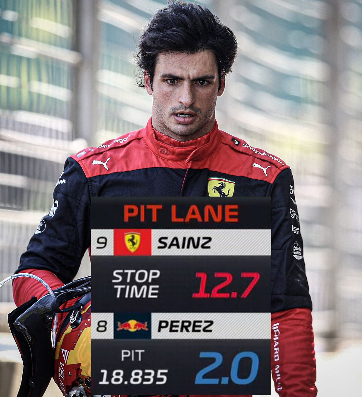 Val de meme necruțătoare după ce mecanicii Ferrari au ieșit cu 3 roți în loc de 4 la oprirea lui Carlos Sainz
