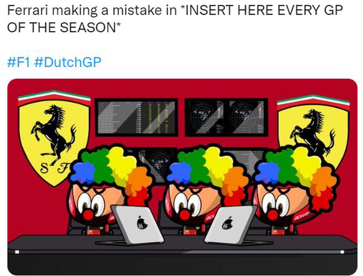 „CLOVNILOR!” » Val de meme necruțătoare după ce mecanicii Ferrari au ieșit cu 3 roți în loc de 4 la oprirea lui Carlos Sainz