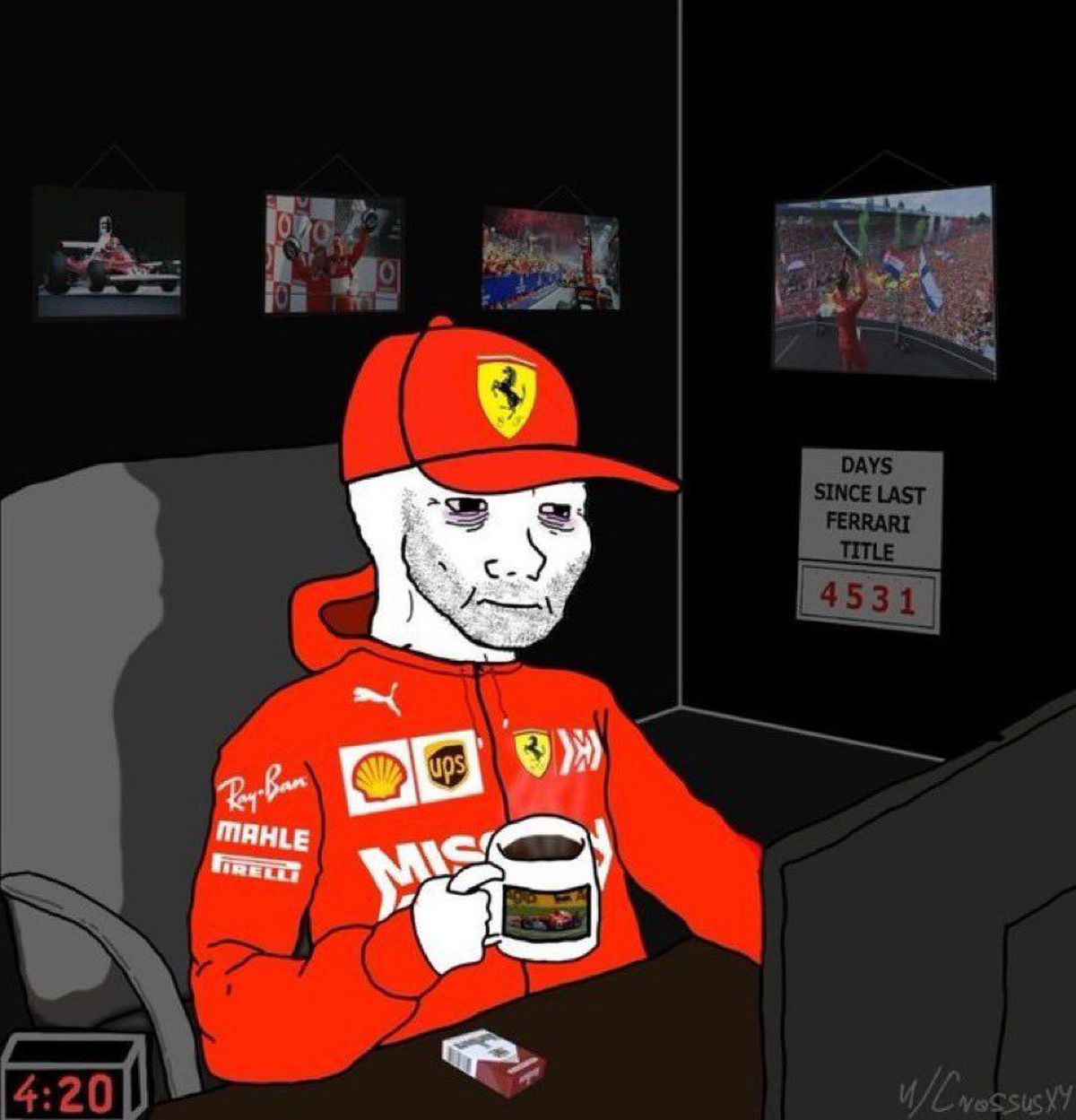 Val de meme necruțătoare după ce mecanicii Ferrari au ieșit cu 3 roți în loc de 4 la oprirea lui Carlos Sainz