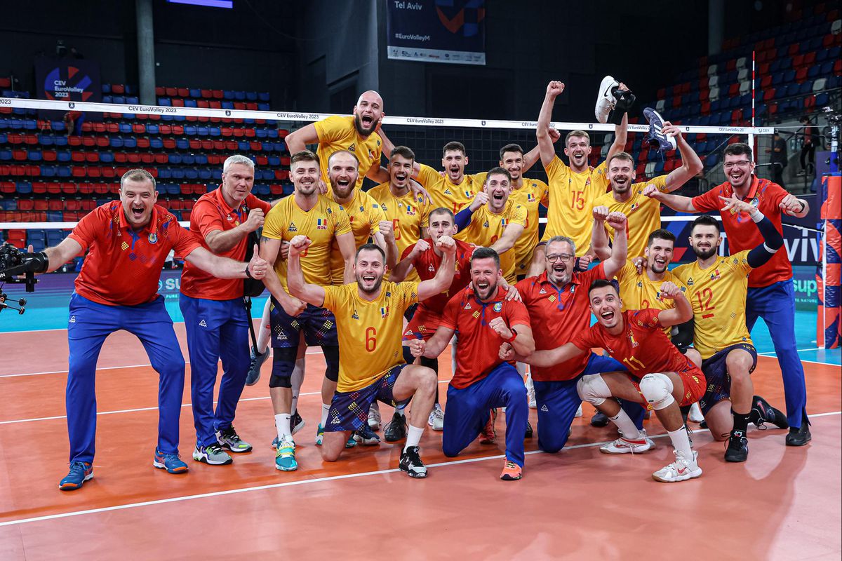 România a învins Franța, deținătoarea titlului olimpic, la Campionatul European de volei masculin și este în optimile de finală