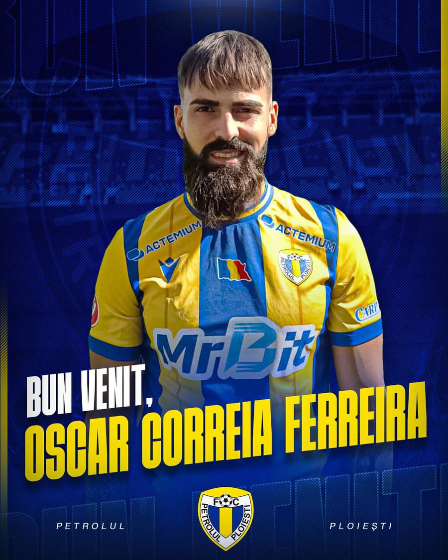 Petrolul l-a prezentat pe Oscar Correia // foto: Facebook Petrolul Transfer la Petrolul: „Fostul elev al lui Ursea în Elveția”