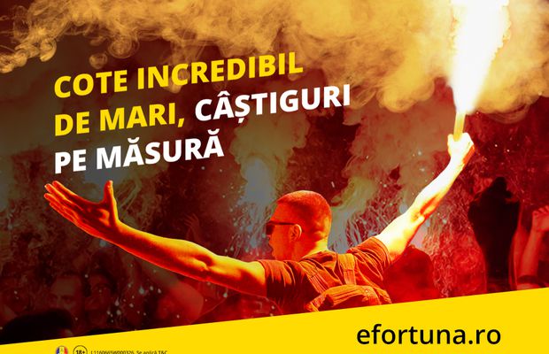 De-acum ai cote de vis, să te simți ca-n Paradis. La Fortuna ai cote incredibil de mari, în agenții și online. Pe bune!