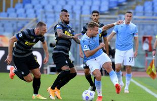 FOTO Lazio - Inter 1-1. Duel încins pe Olimpico! Două eliminări + Ștefan Radu s-a accidentat în startul partidei