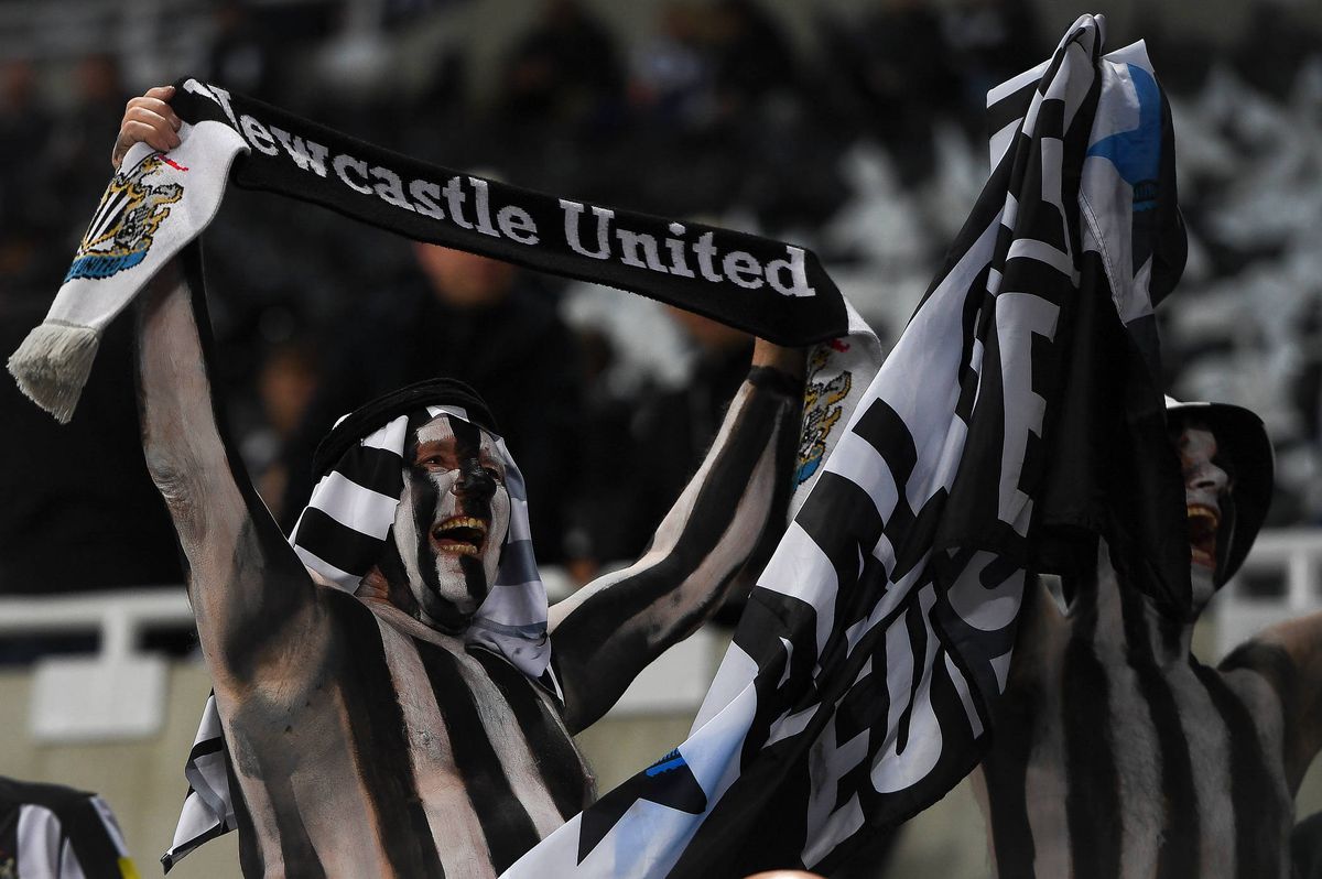 Imaginile serii în Champions League » Scenografie spectaculoasă a fanilor lui Newcastle