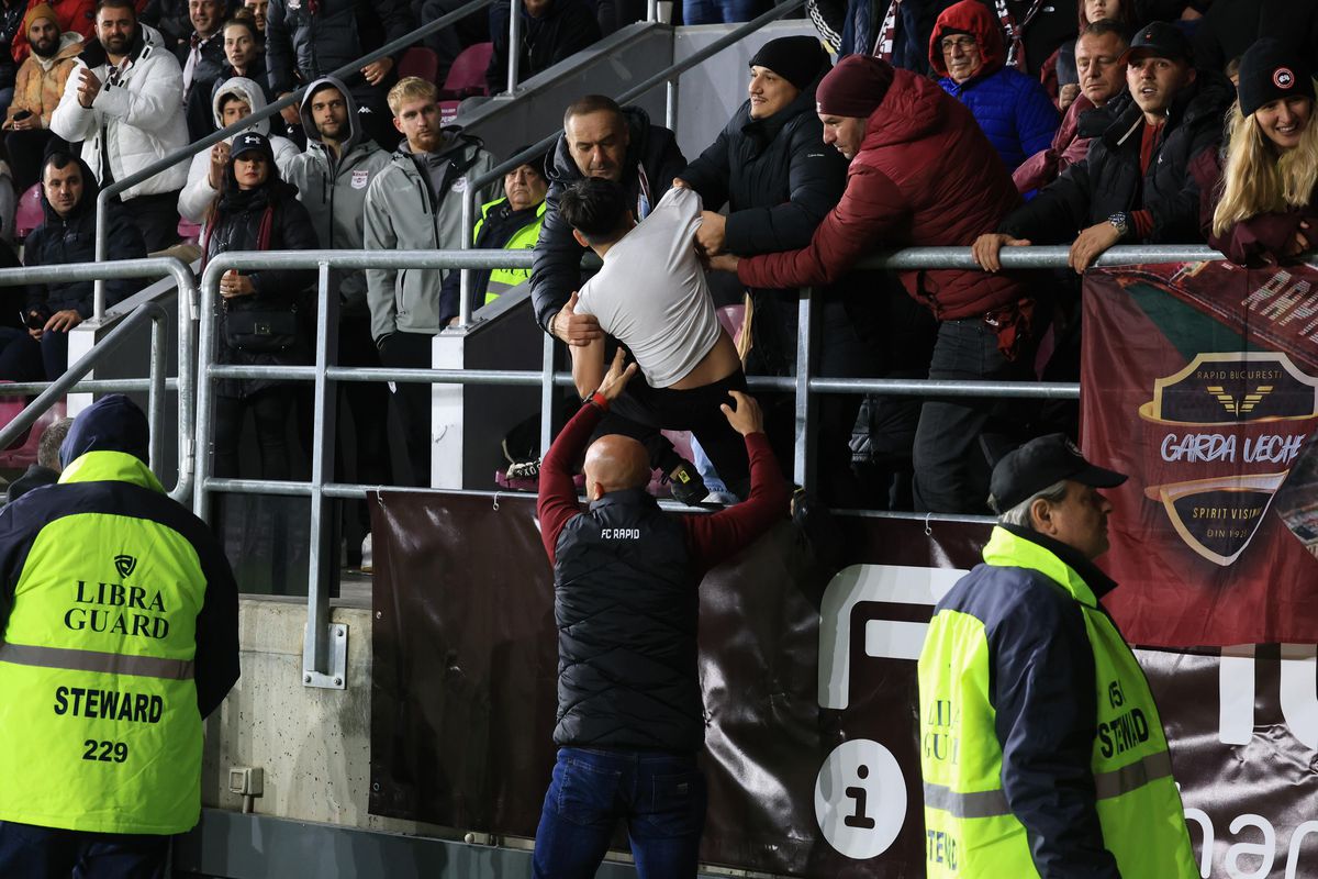 Ce nu s-a văzut la TV, imediat după Rapid - Farul » Momentul lipsit de fair-play INTERZIS pe transmisiune