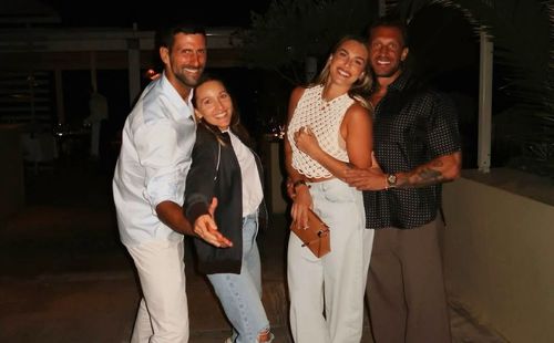 Aryna Sabalenka, Novak Djokovic și partenerii lor în Grecia Foto: Instagram