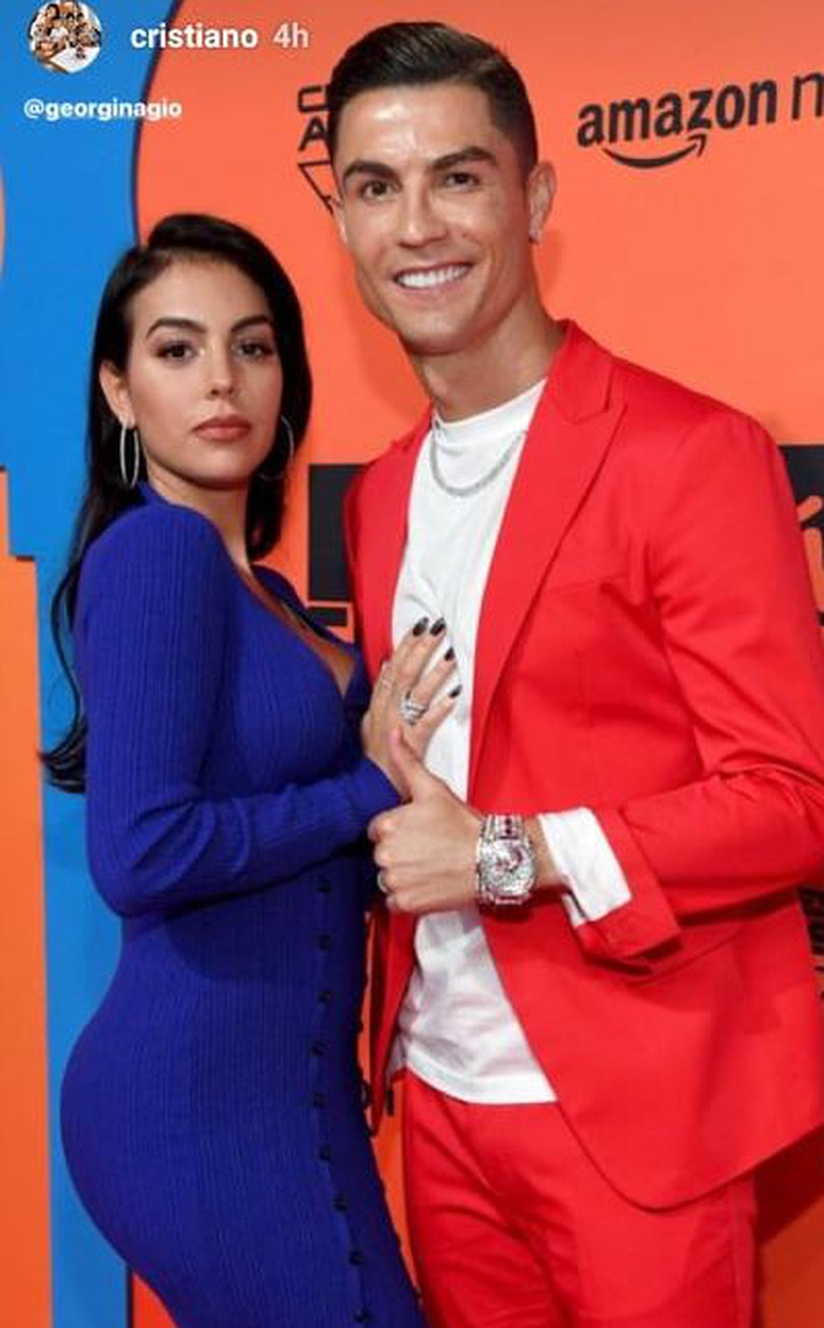 Cristiano Ronaldo și Georgina Rodriguez au sclipit pe covorul roșu » FOTO Ținute spectaculoase la gala MTV European Music Awards