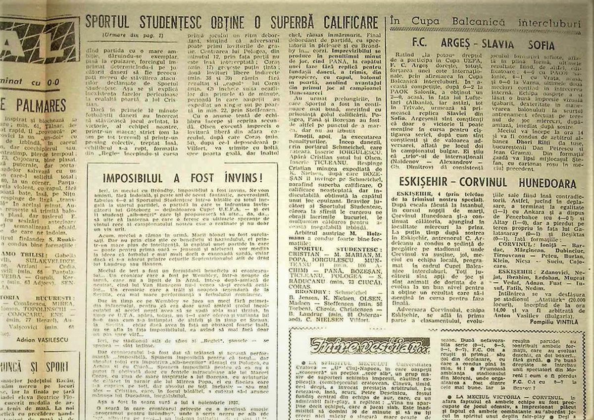 RETRO GSP. 33 de ani de la „minunea din Regie”, Sportul - Brøndby 6-0: „Schmeichel parcă înnebunise, a devastat vestiarul!”