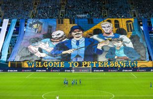 ZENIT - LAZIO. Rușii sfidează iarăși pandemia » Scenografia spectaculoasă afișată de mii de fani în Champions League