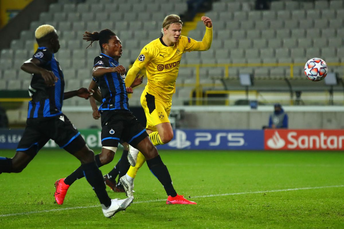 Haaland în Brugge - Dortmund