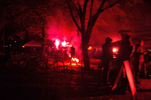 Ultrașii lui Feyenoord au făcut haos la Berlin / Sursă foto: Twitter