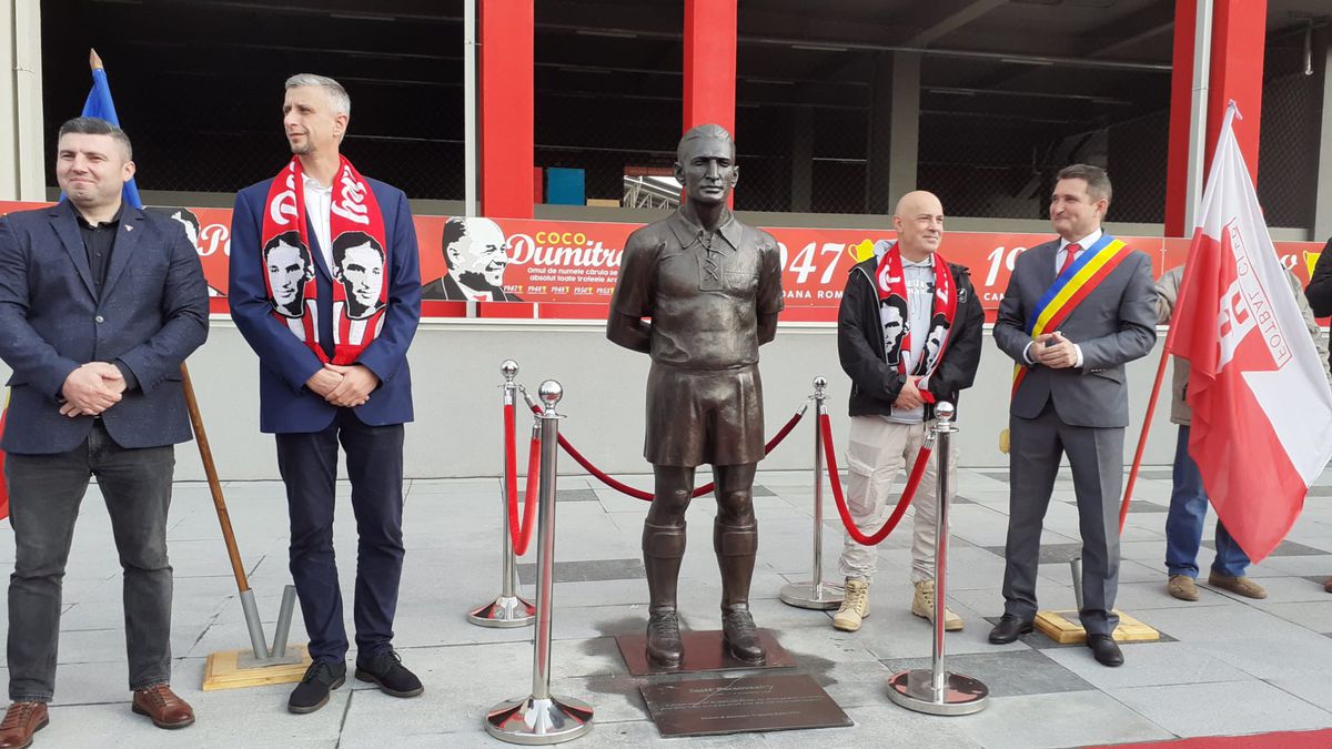 Legendarul Iosif Petschovschi, omagiat la Arad » Statuie dezvelită în fața stadionului