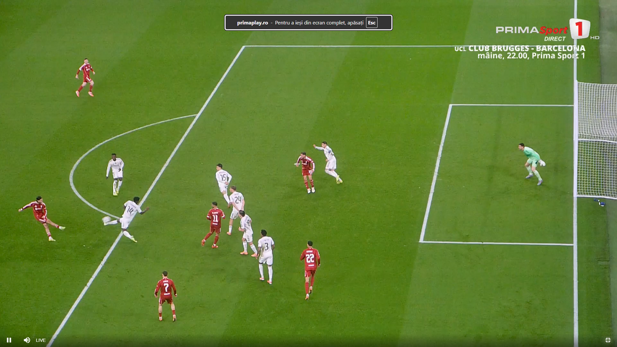 Mingea atinsă cu mâna de Tchouameni în Liverpool - Real Madrid