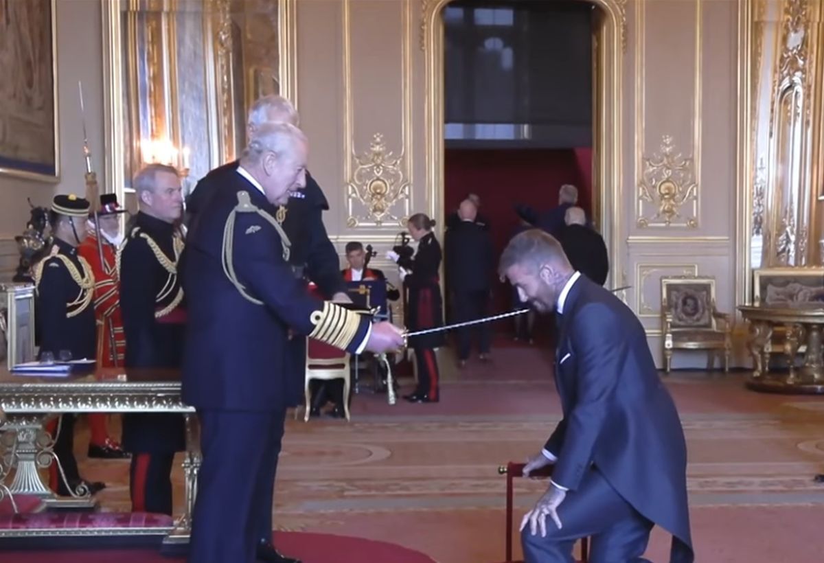 David Beckham a fost ridicat la rang de cavaler de Regele Charles » Soția Victoria i-a fost alături, imaginile au devenit virale
