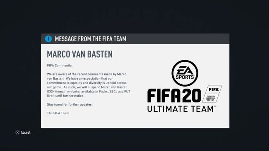FIFA 20 // Marco van Basten, scos din joc în urma unor remarci naziste!