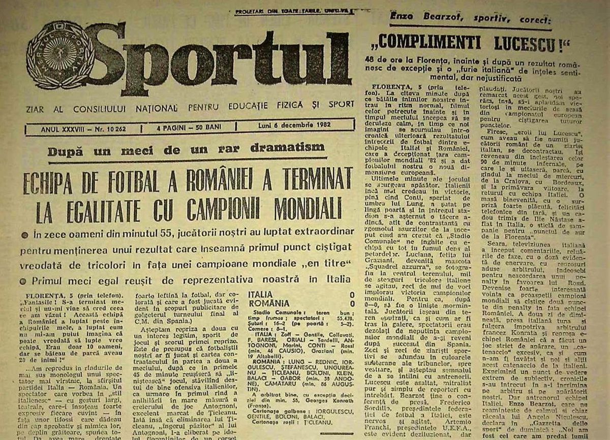 VIDEO+FOTO Retro GSP 38 de ani de când am fost egalii campionilor mondiali, la ei acasă: „Ar trebui să-mi trec în buletin Florența la locul nașterii!”