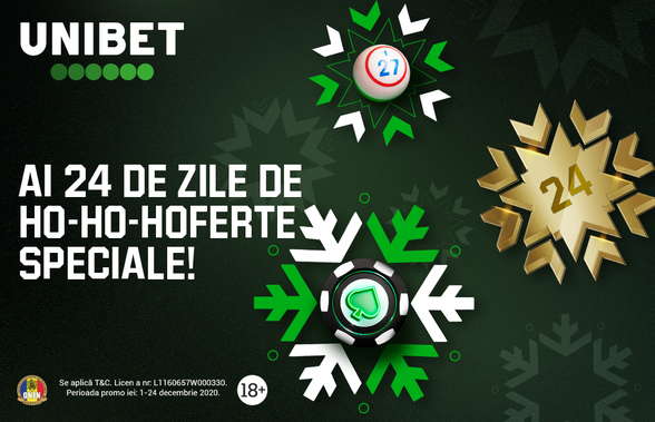 „De la Moșu’, pentru jucători”: 24 de zile cu Oferte Speciale la Unibet