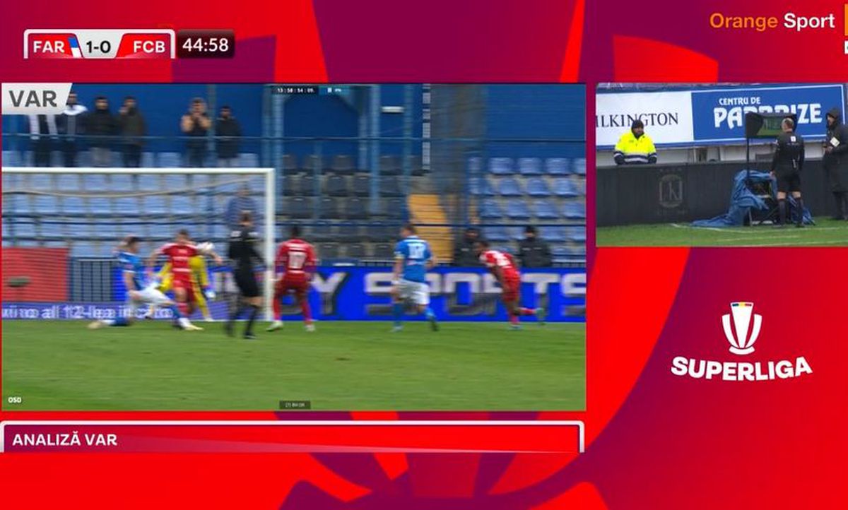 Fază VAR penalty Farul - Botoșani